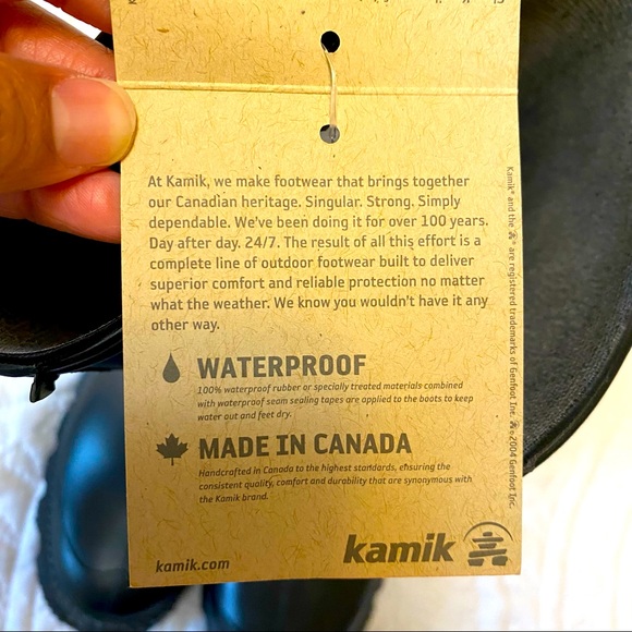 Kamik Kids Stomp Rain Boots- Black - Picture 8 of 9